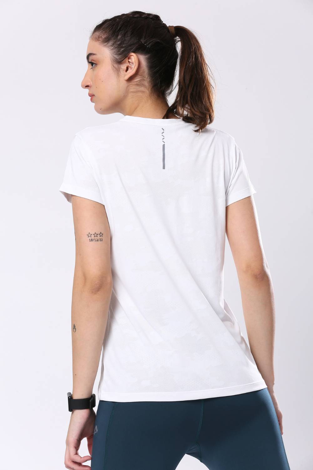 Buy women workout t-shirt online #Color_White