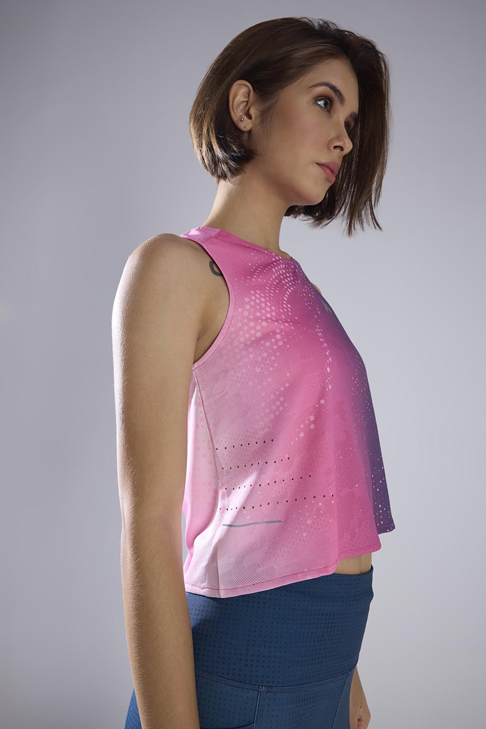 buy women printed running singlet top online #Color_Eclipse Pr