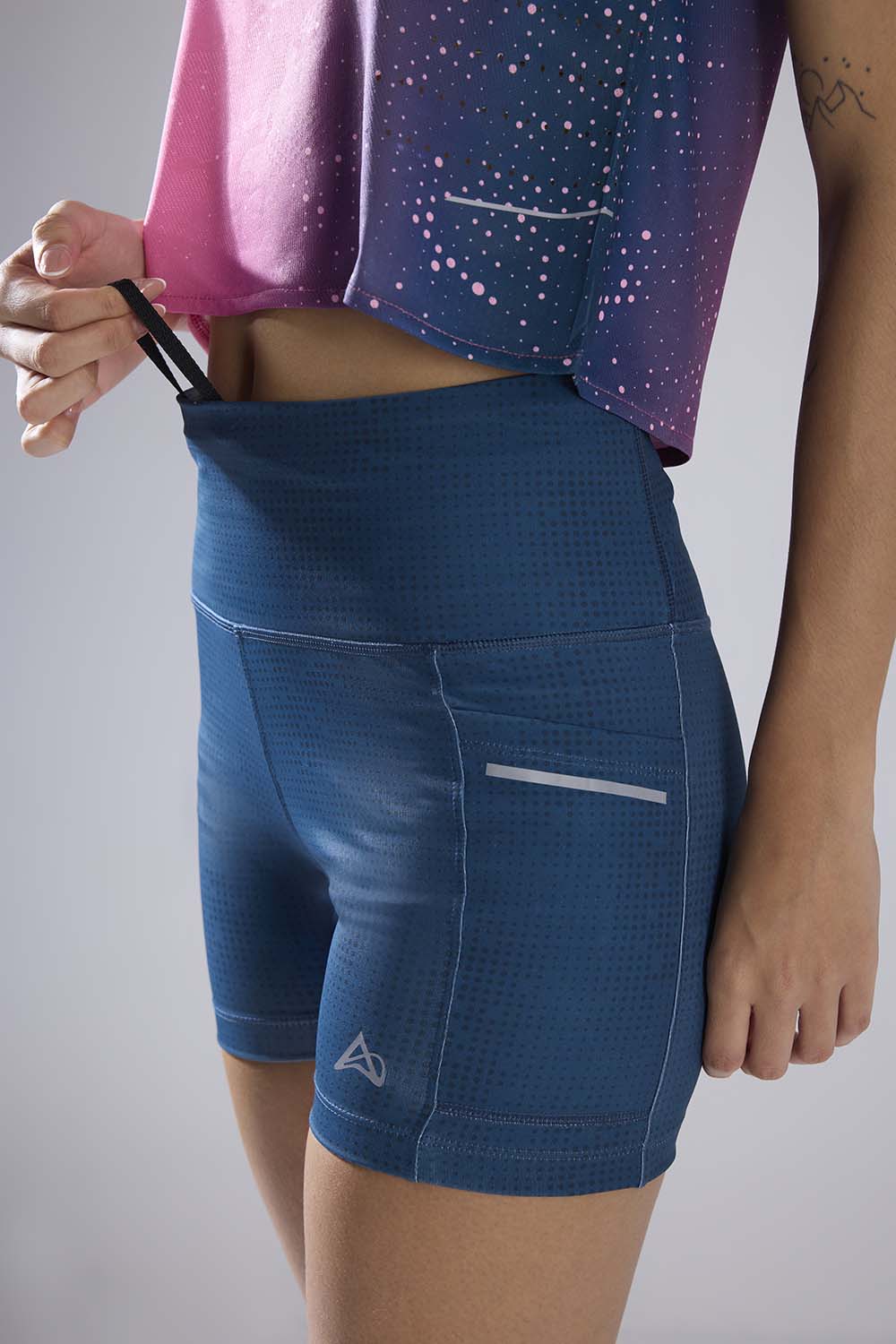 buy women 4 inches running half tights online #Color_Moonstone Gry Pr