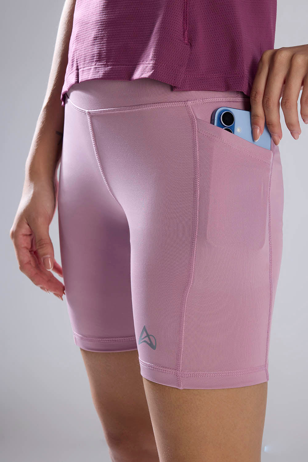 buy women 6 inches running half tights online #Color_Mauve