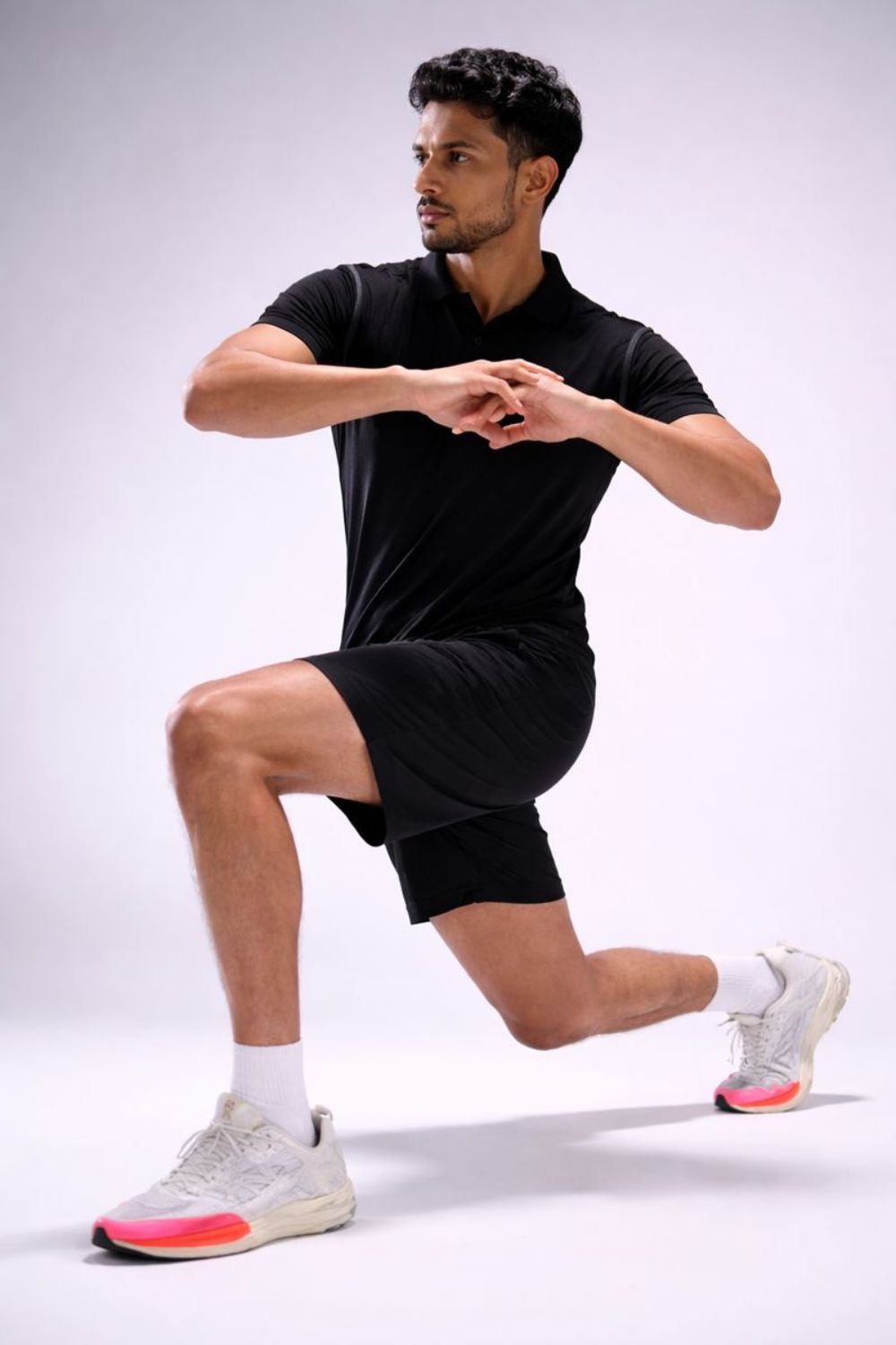 buy men polo t-shirt in navy colour #Color_Black