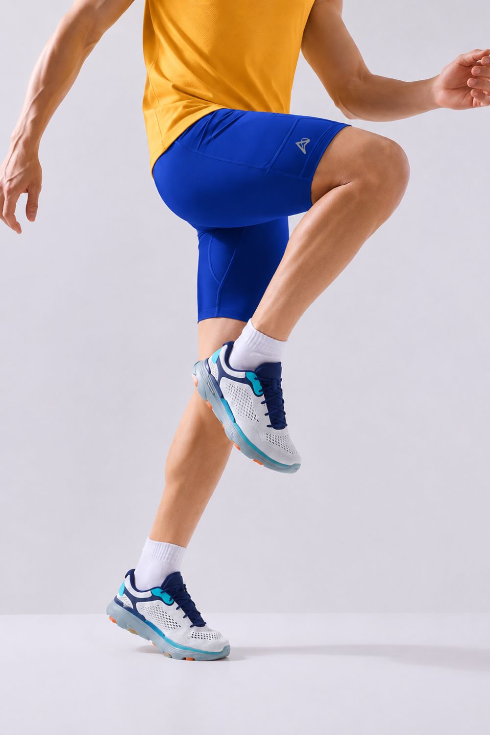 best running shorts half tights for men #Color_Voltage Blue