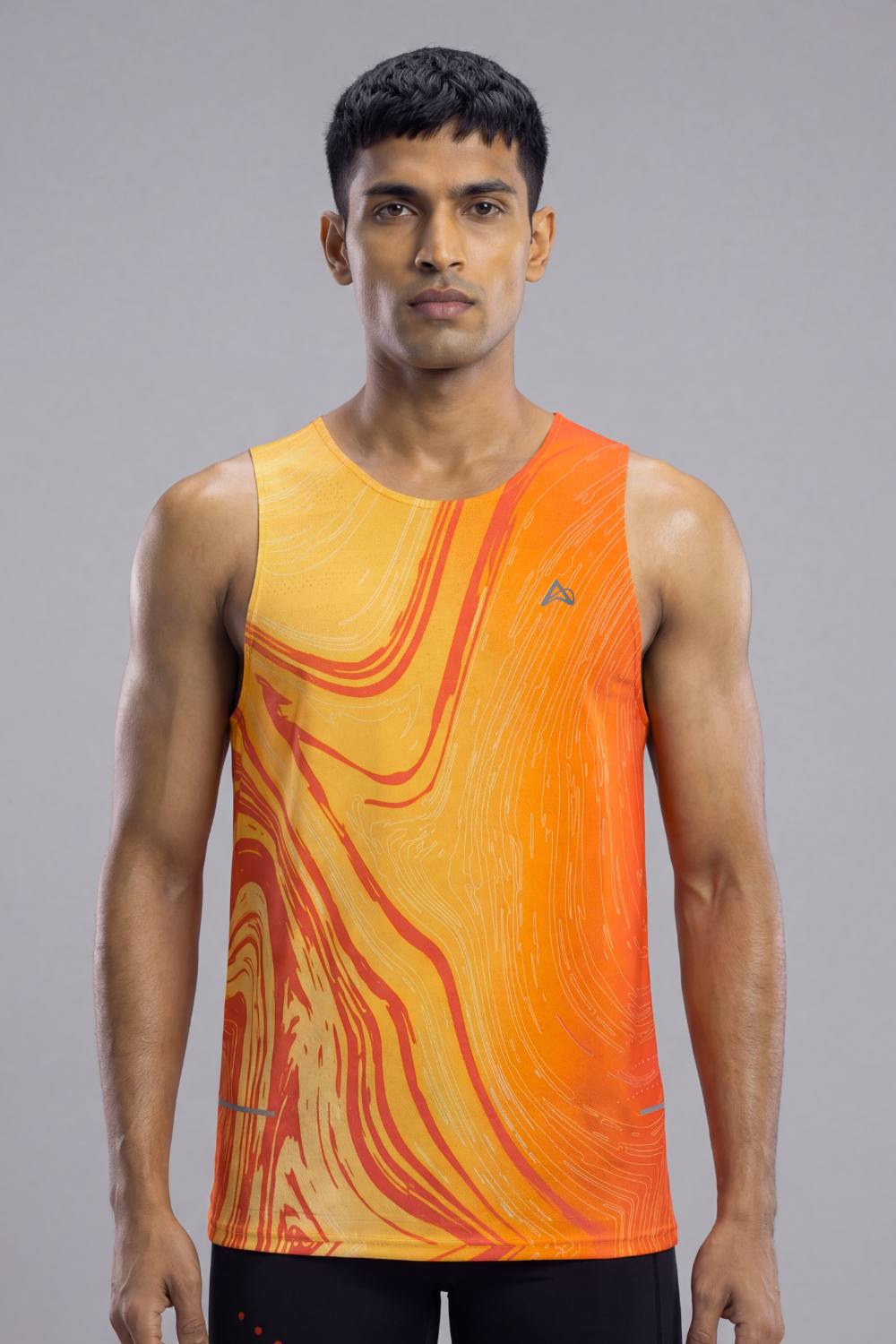 buy men running printed singlet online #Color_Lava