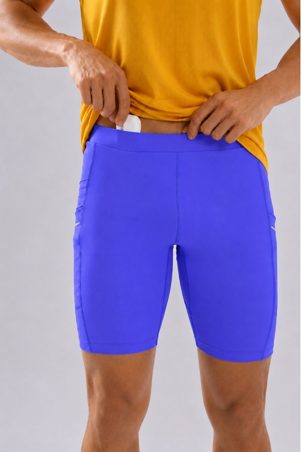 best running shorts half tights for men #Color_Voltage Blue