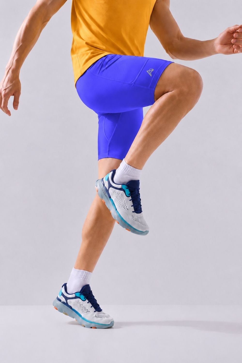 best running shorts half tights for men #Color_Voltage Blue