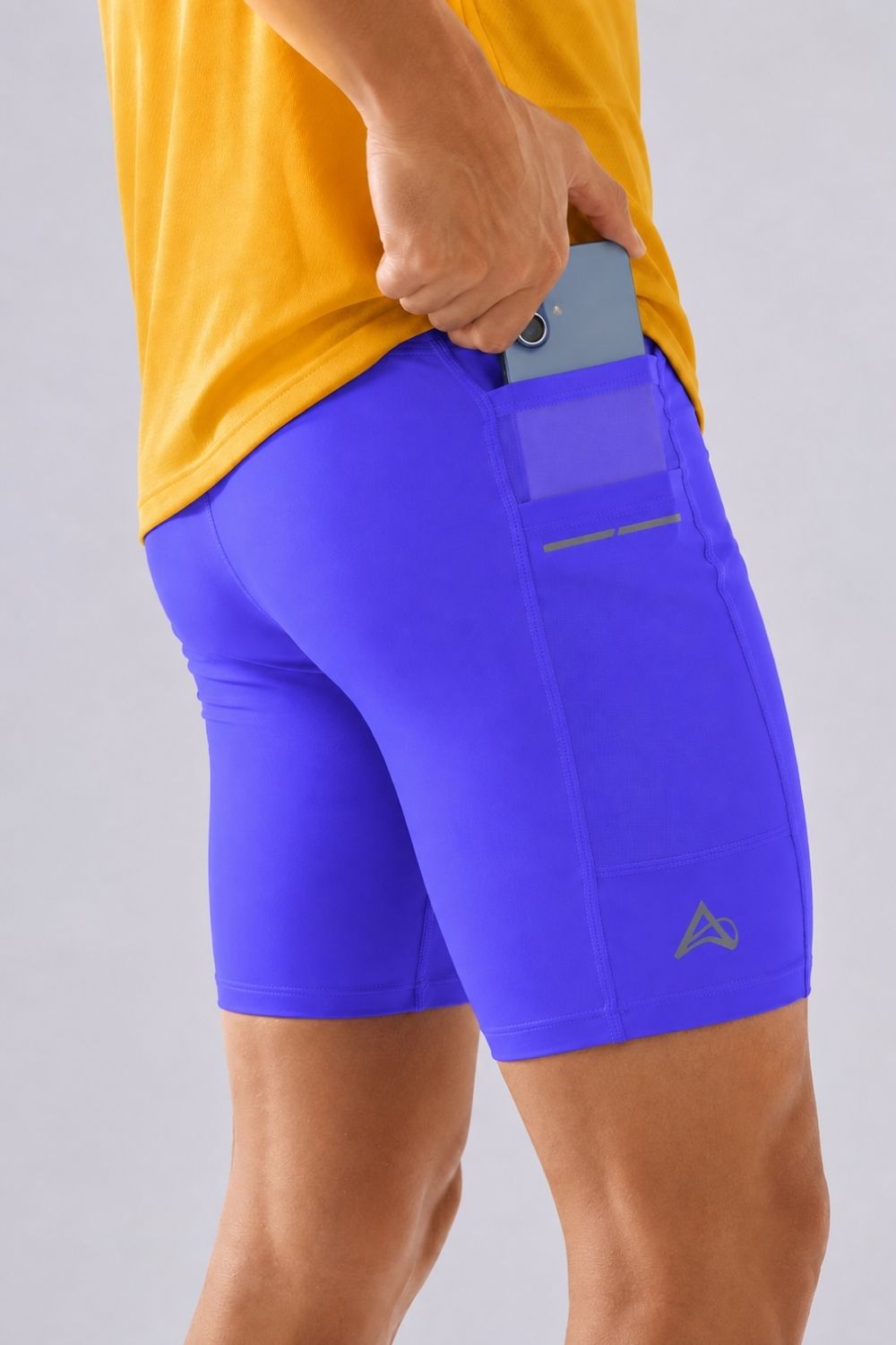 best running shorts half tights for men #Color_Voltage Blue