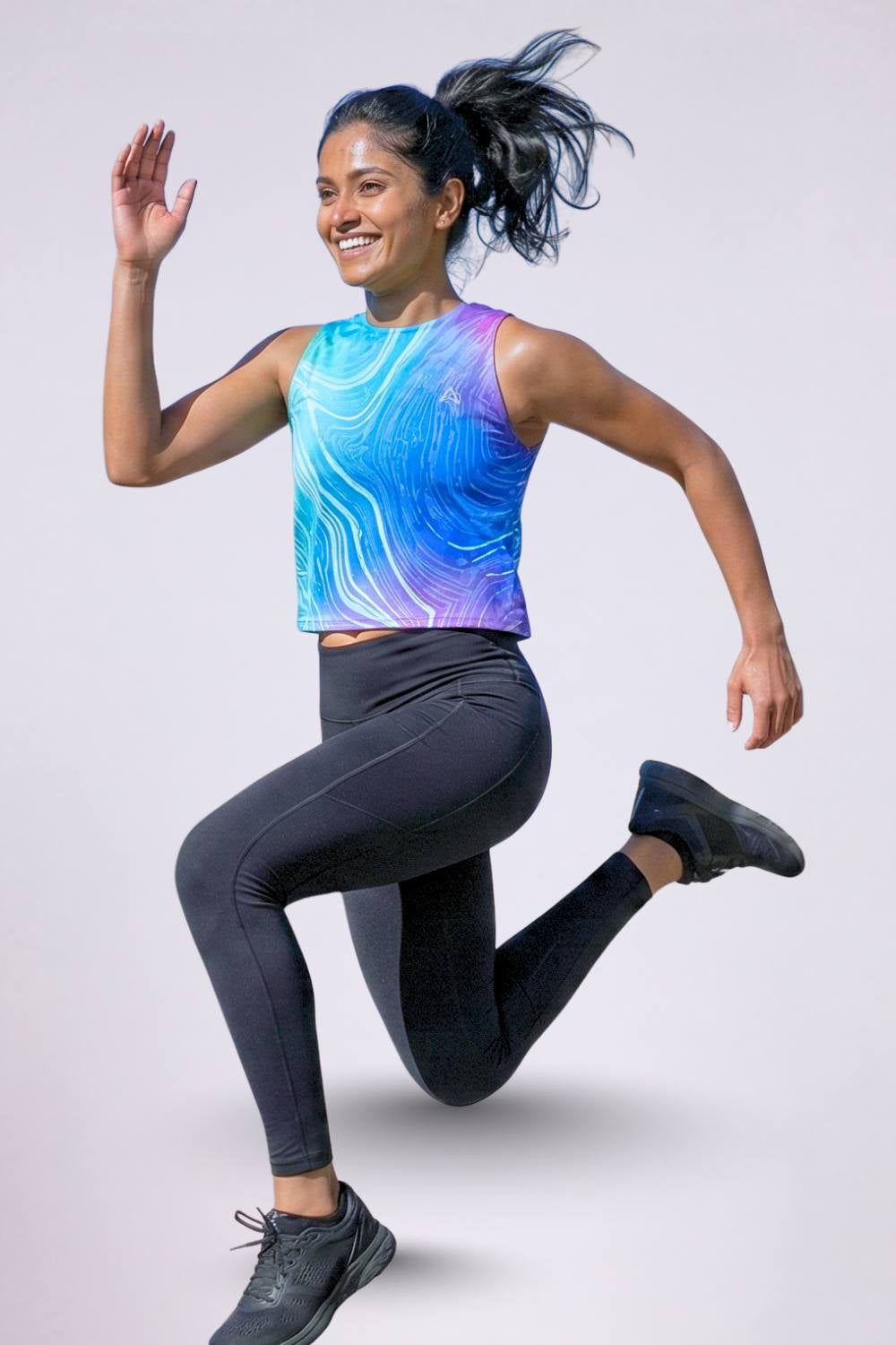 buy women printed running singlet top online #Color_Stellar