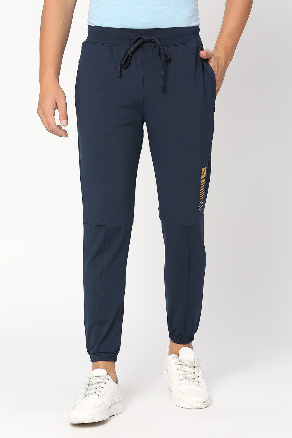 Buy Jockey Men Blue Solid Slim Fit Joggers - Track Pants for Men 9107647 |  Myntra