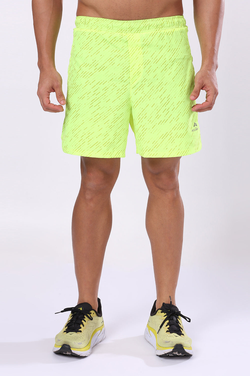 Yellow running hot sale shorts