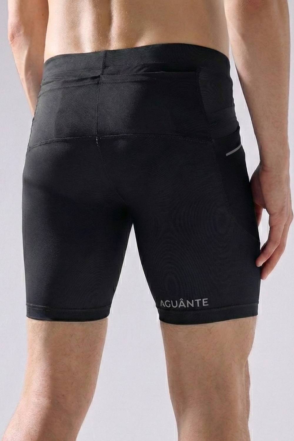 buy men 7 inch running half tights online #Color_Black
