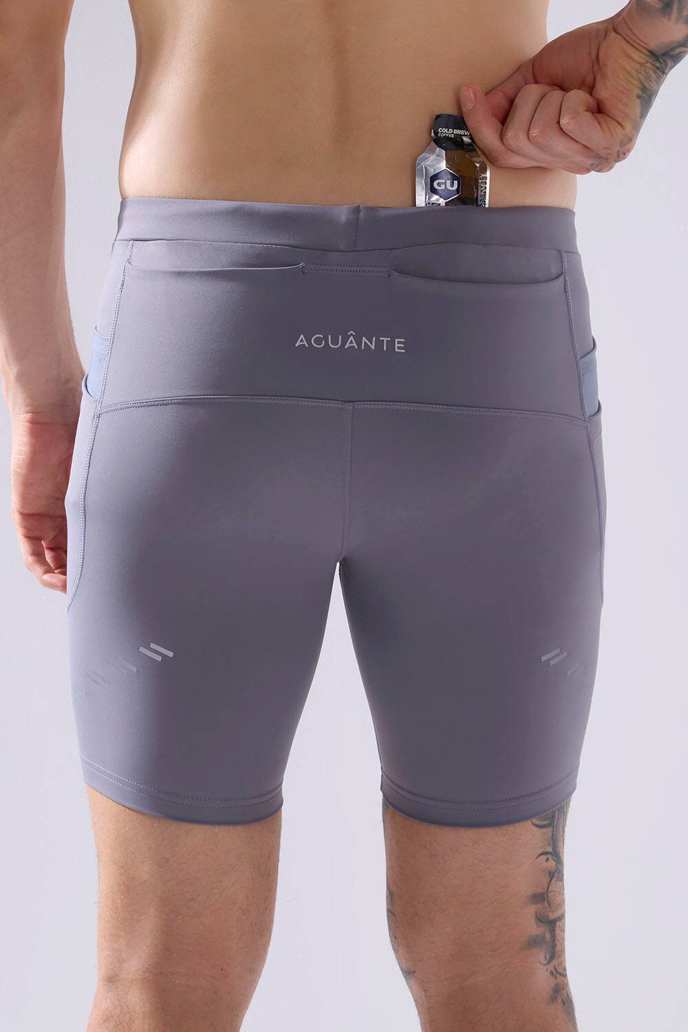 buy comfortable running half tights for long run online #Color_Smoked Pearl