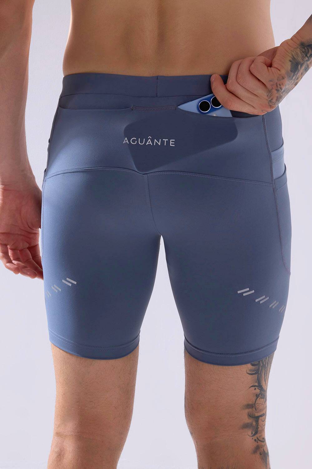 buy comfortable running half tights for long run online #Color_Stormy Weather