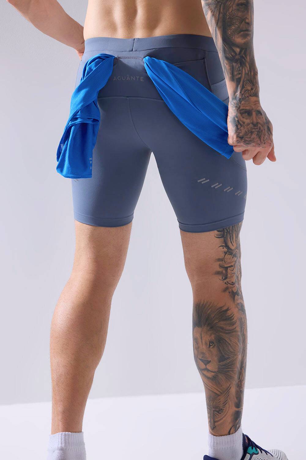 buy comfortable running half tights for long run online #Color_Stormy Weather