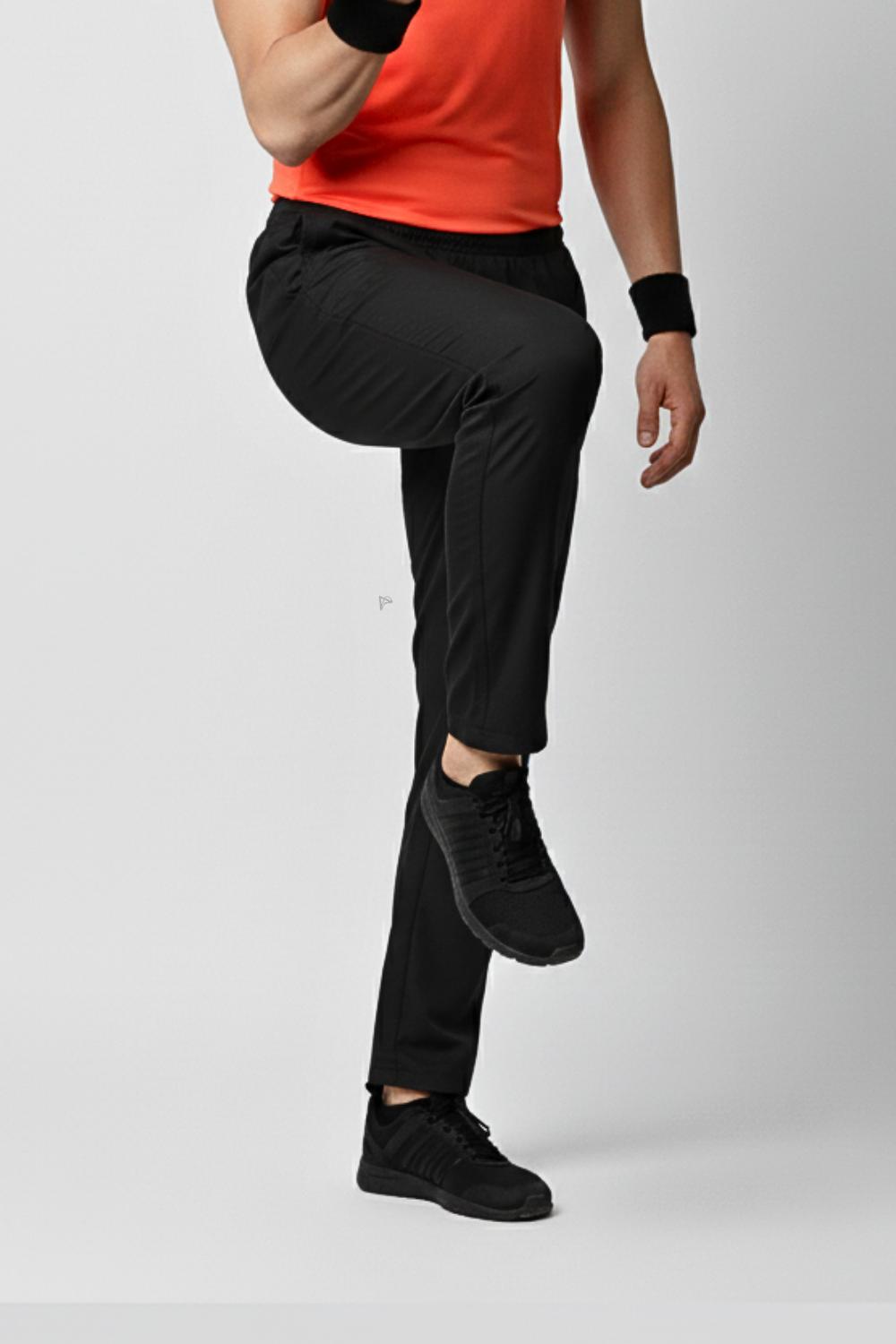 buy men quality polyester track pant #Color_Black
