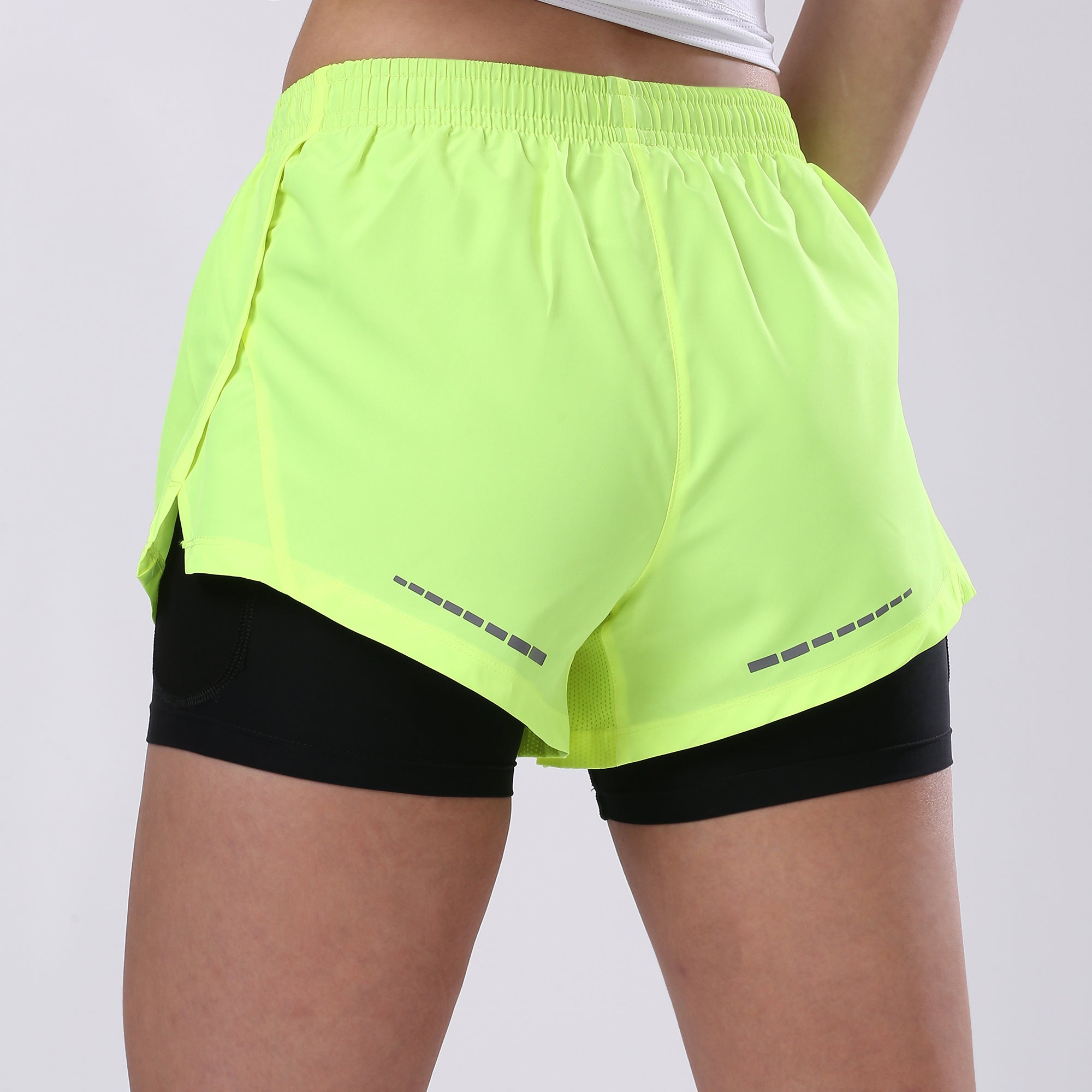 Womens neon running on sale shorts