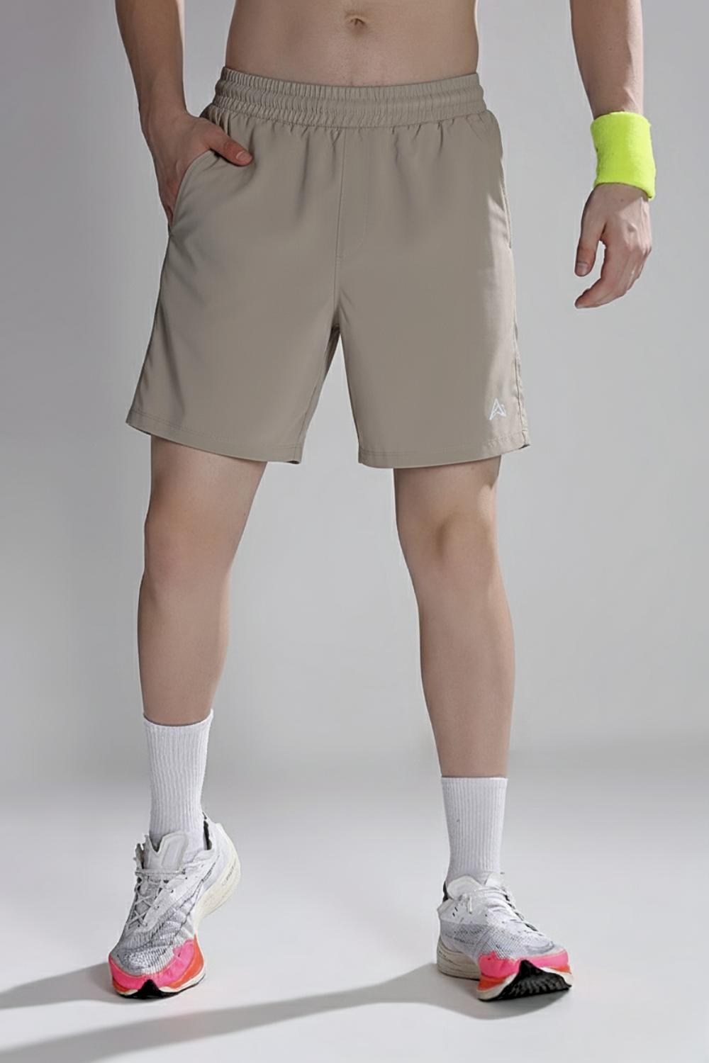 Training Shorts for running and cross-training #Color_Tech Beige