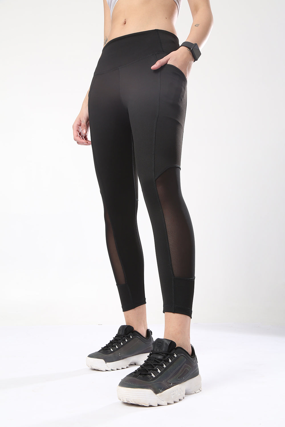Women's Mesh Paneled Sculpted Tights