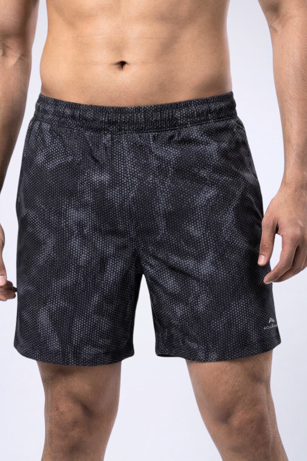 buy men 5 inch running shorts with inner lining #Color_Black Pr