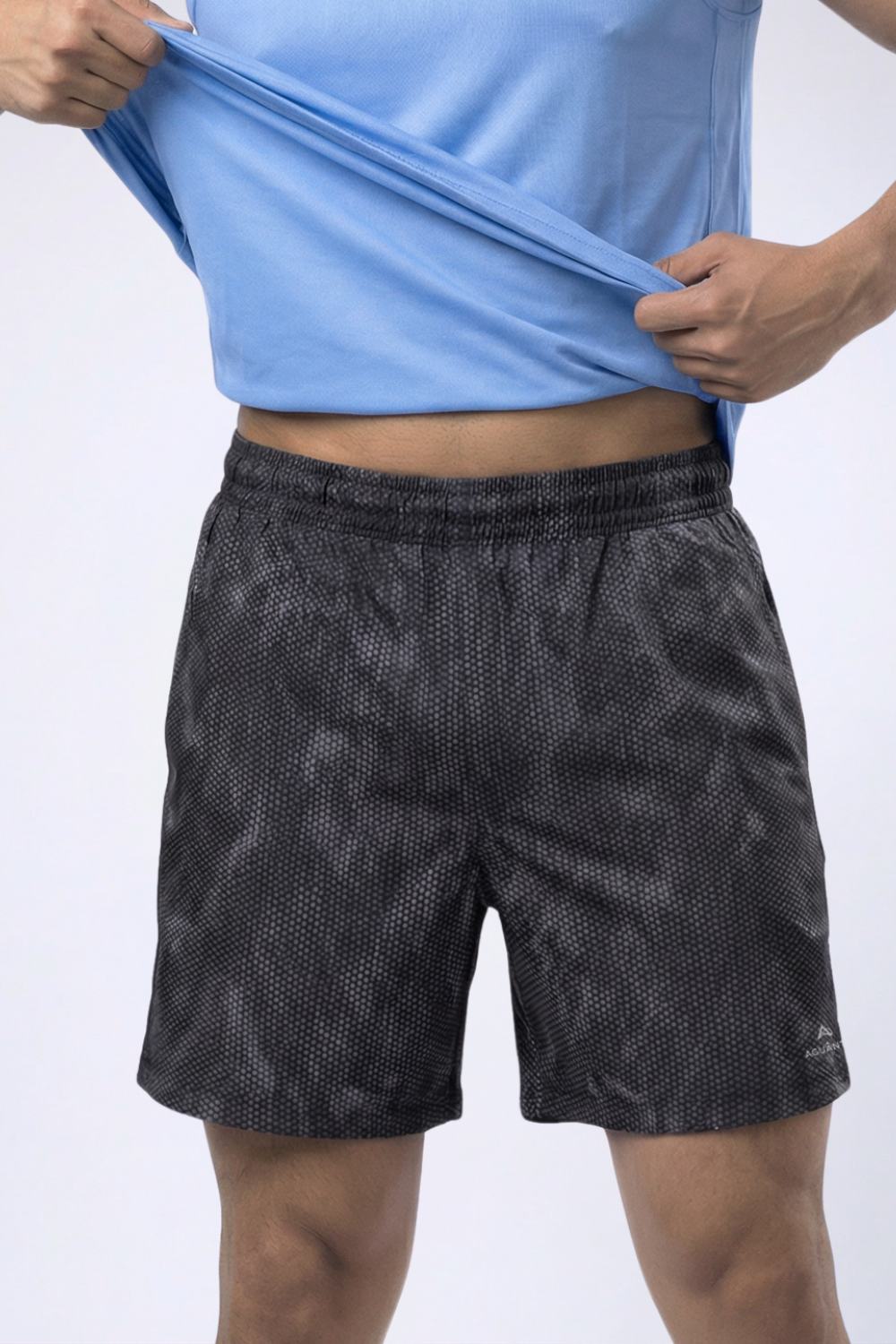 buy men 5 inch running shorts with inner lining #Color_Black Pr