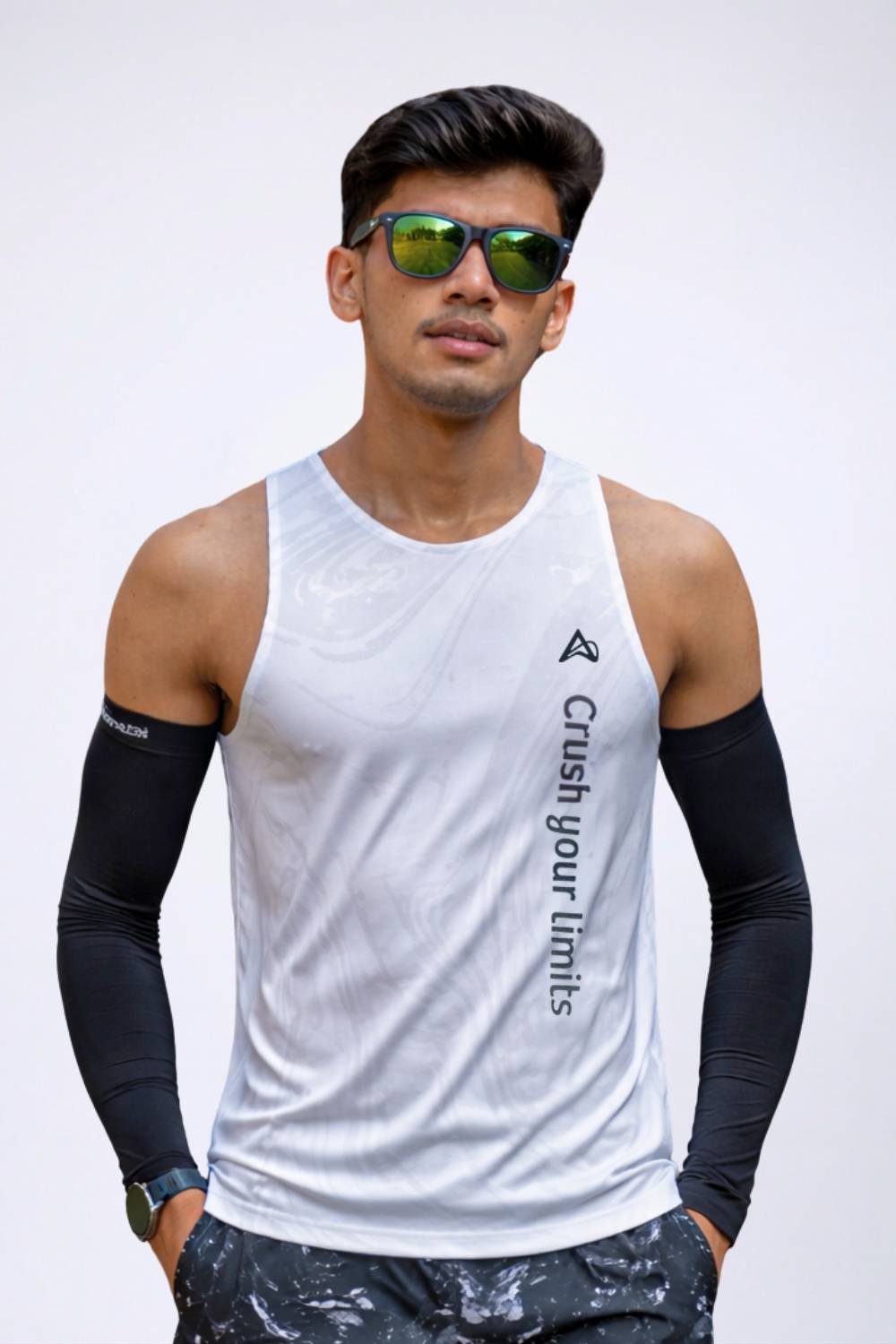 buy men running printed singlet online #Color_WhitePr