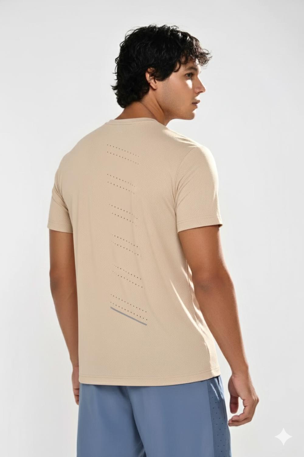 buy gym workout stretchable t-shirts for men #Color_Fawn