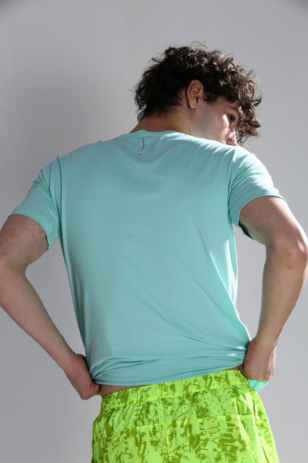 buy breathable lightweight polyester t-shirt for men #Color_Mint