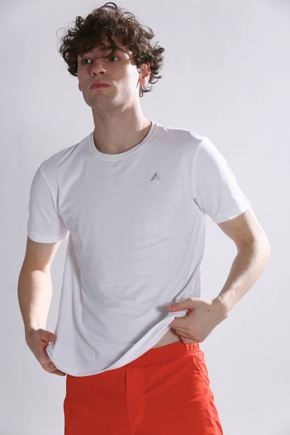 buy breathable lightweight polyester t-shirt for men #Color_White