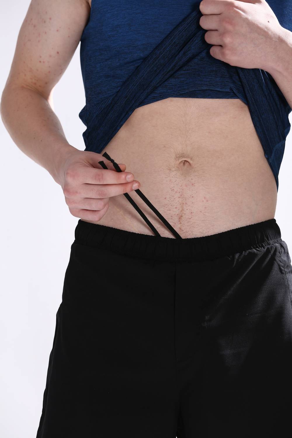 buy men 5 inch running shorts with inner lining #Color_Black