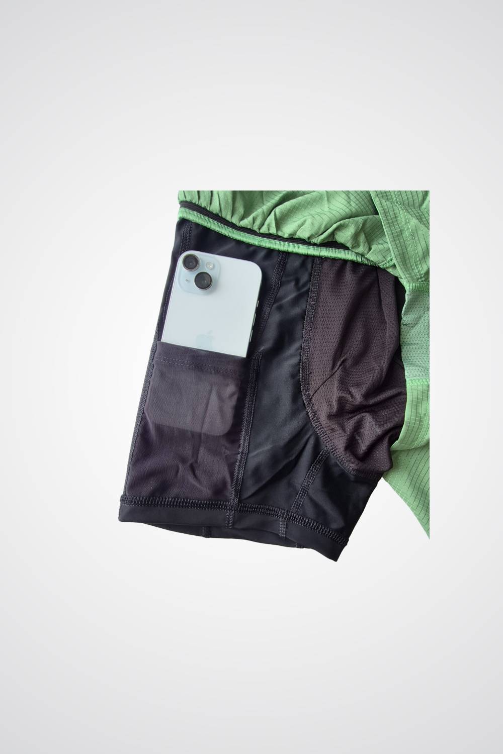 buy men running shorts 3.5 inches with inner lining #Color_Moss Green