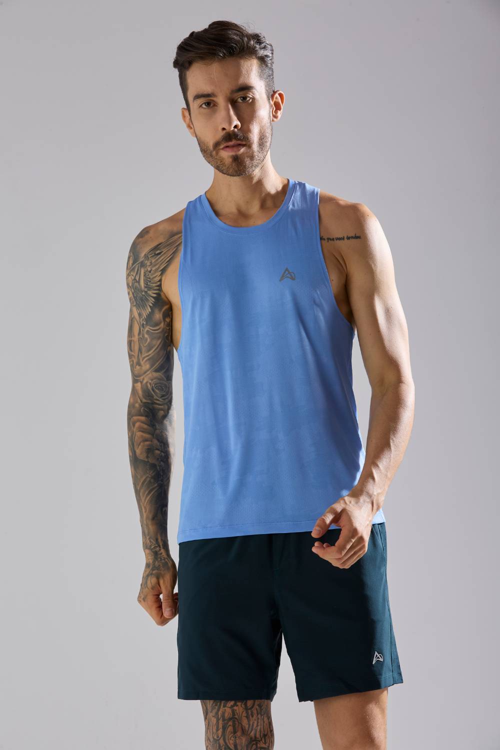 buy men's lightweight running singlet #Color_Airy Blue
