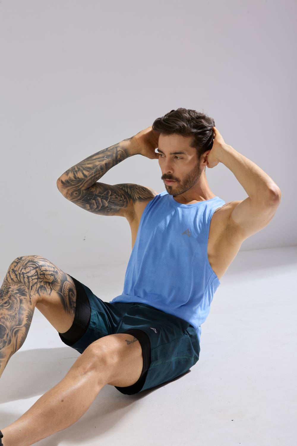 buy men's lightweight running singlet #Color_Airy Blue