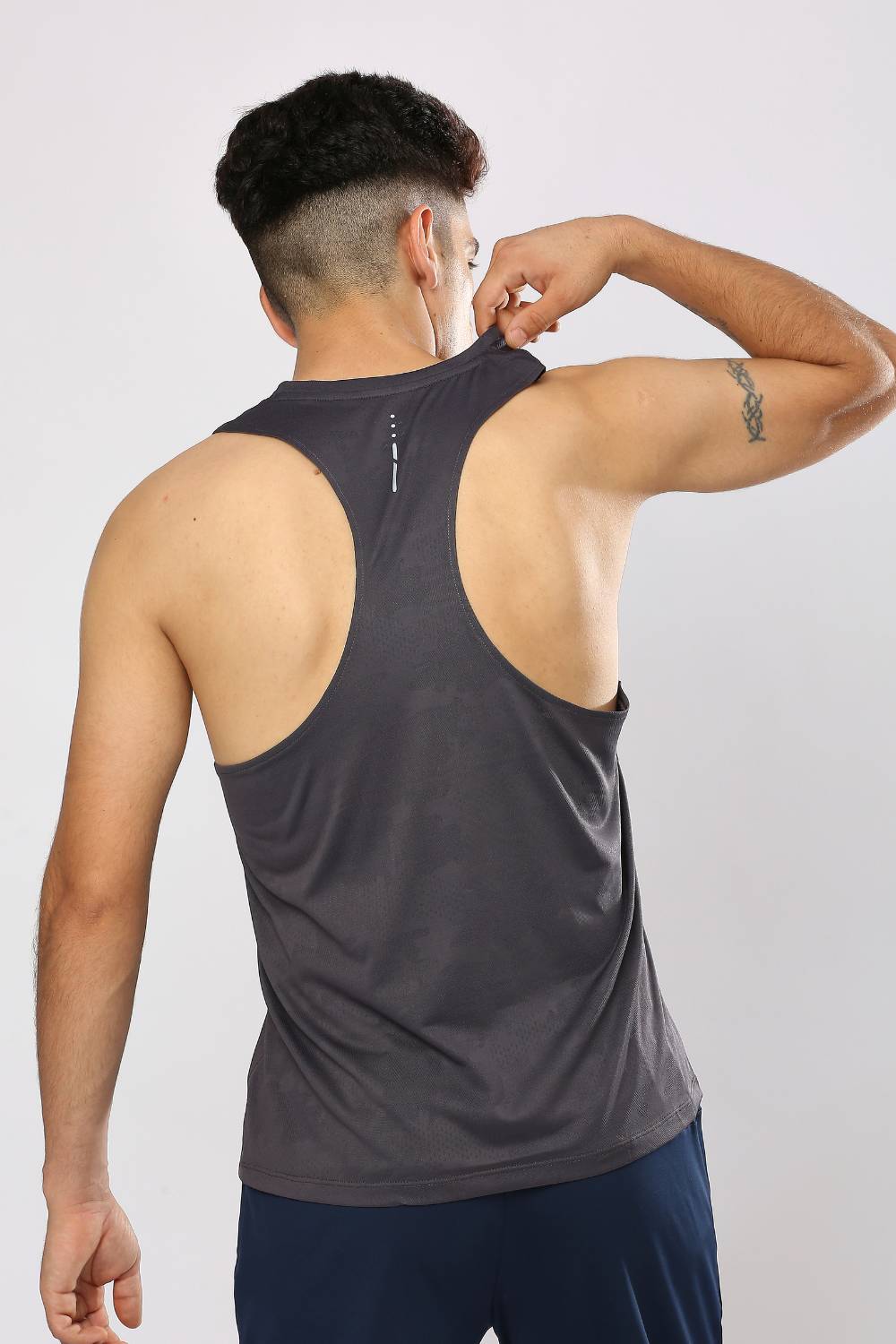 buy men's lightweight running singlet #Color_Dark Grey