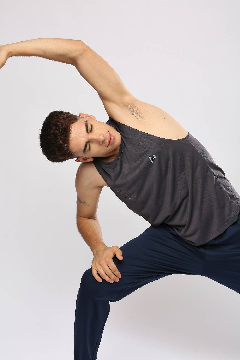 buy men's lightweight running singlet #Color_Dark Grey