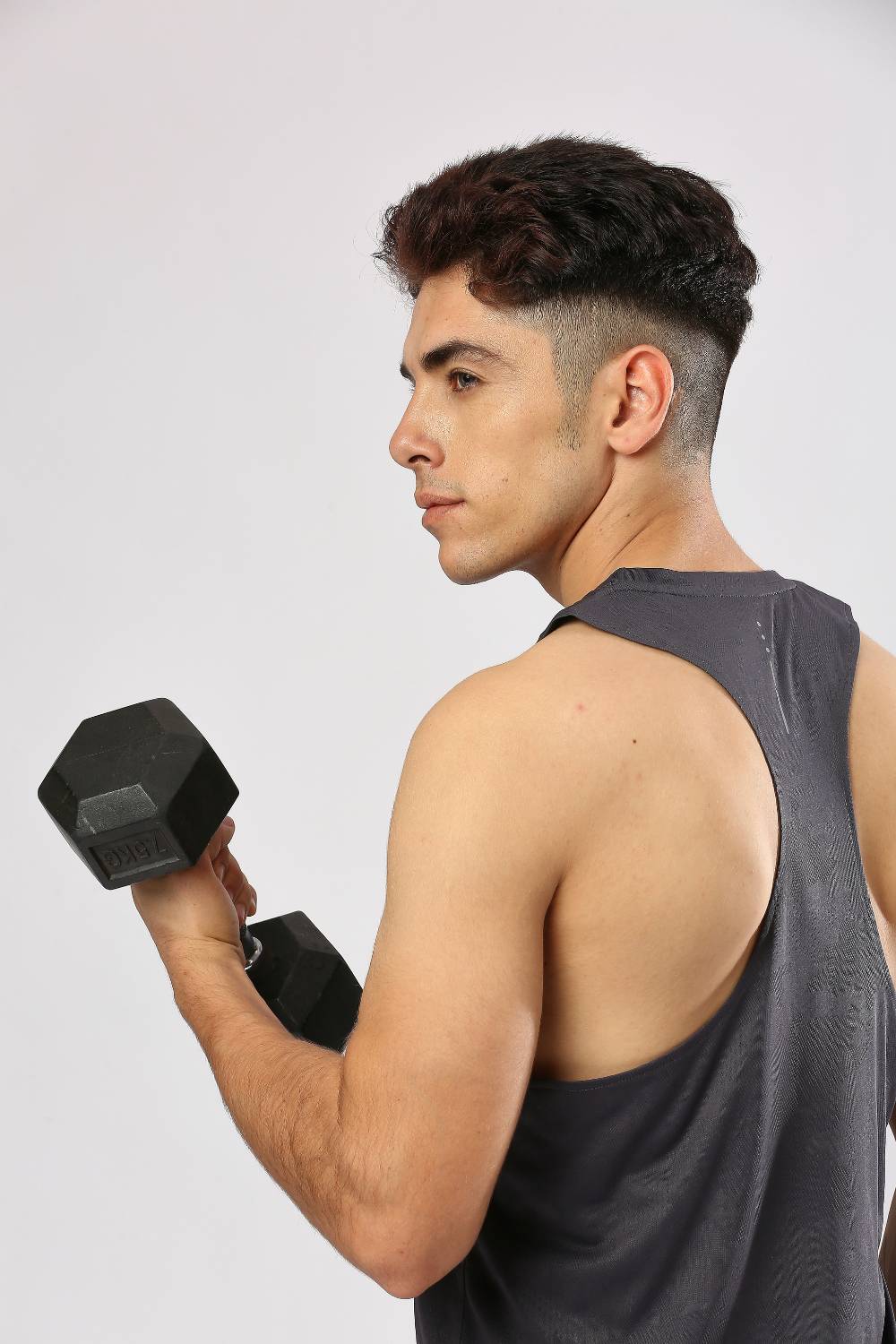 buy men's lightweight running singlet #Color_Dark Grey