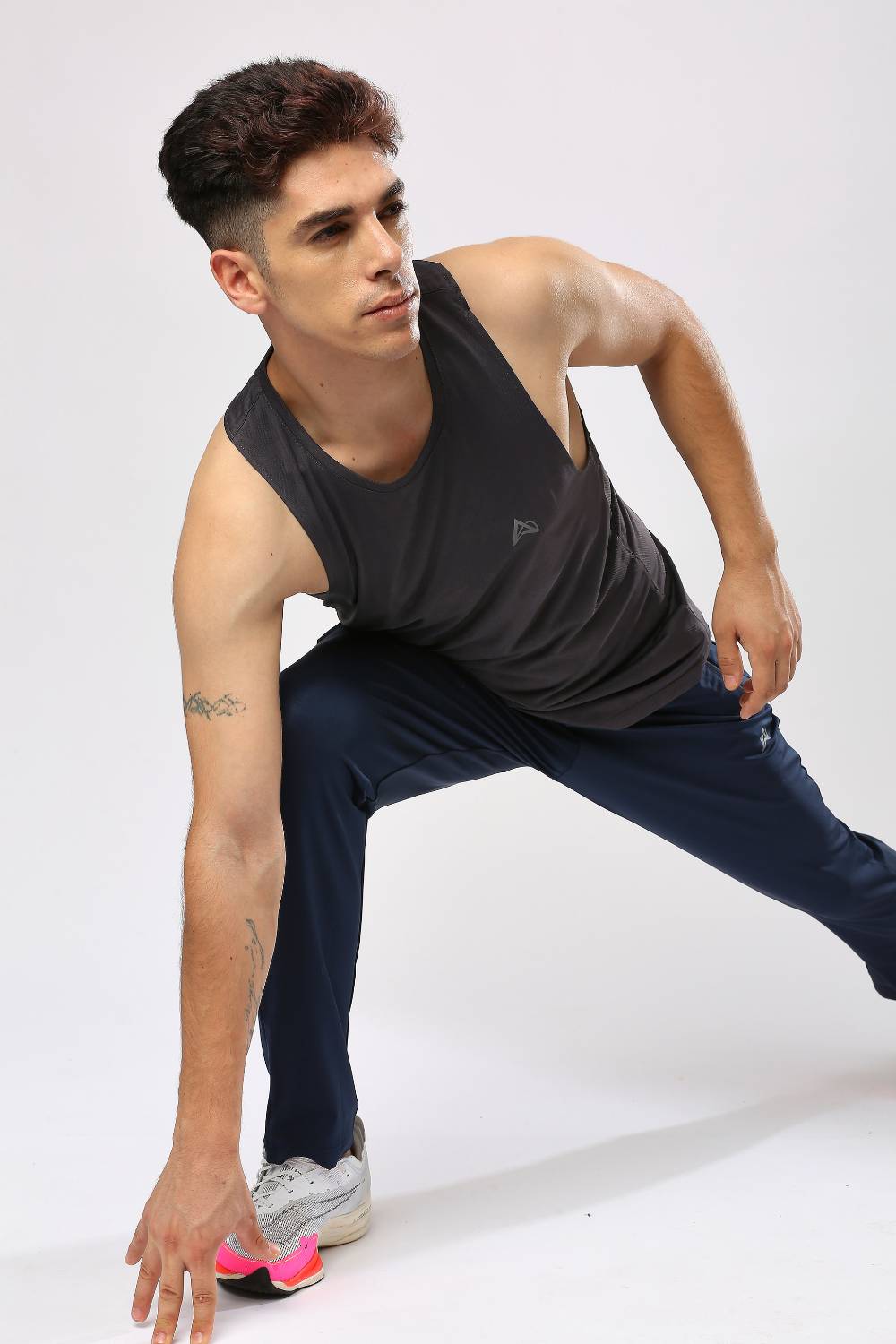 buy men's lightweight running singlet #Color_Dark Grey