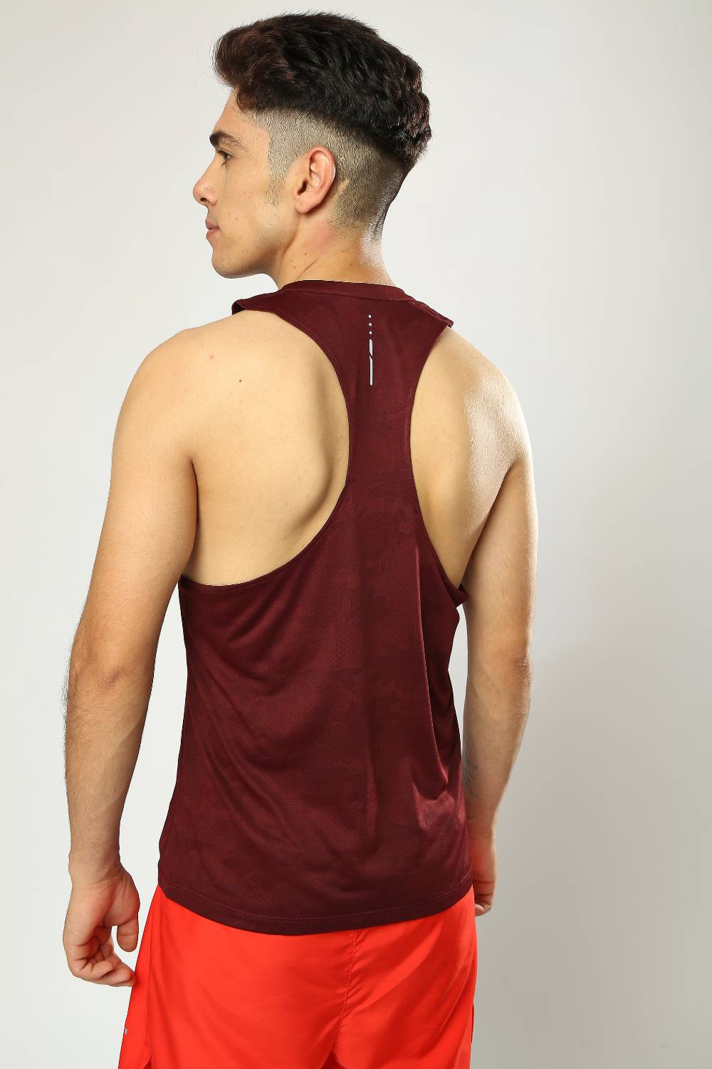 buy men's lightweight running singlet #Color_Maroon