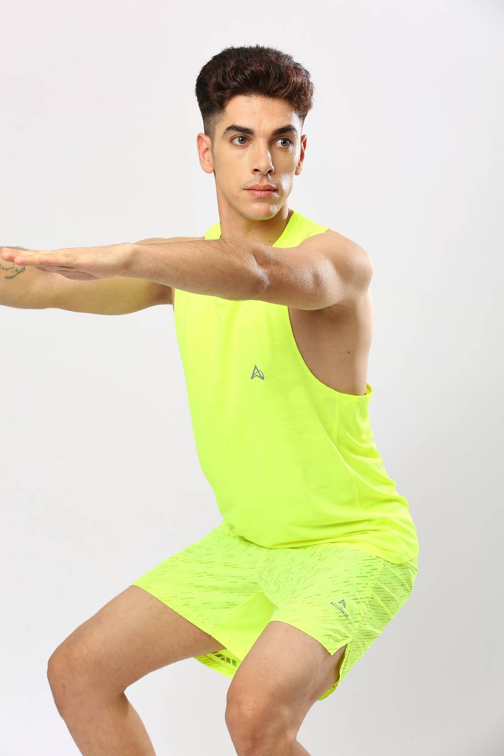 buy men's lightweight running singlet #Color_Neon Yellow