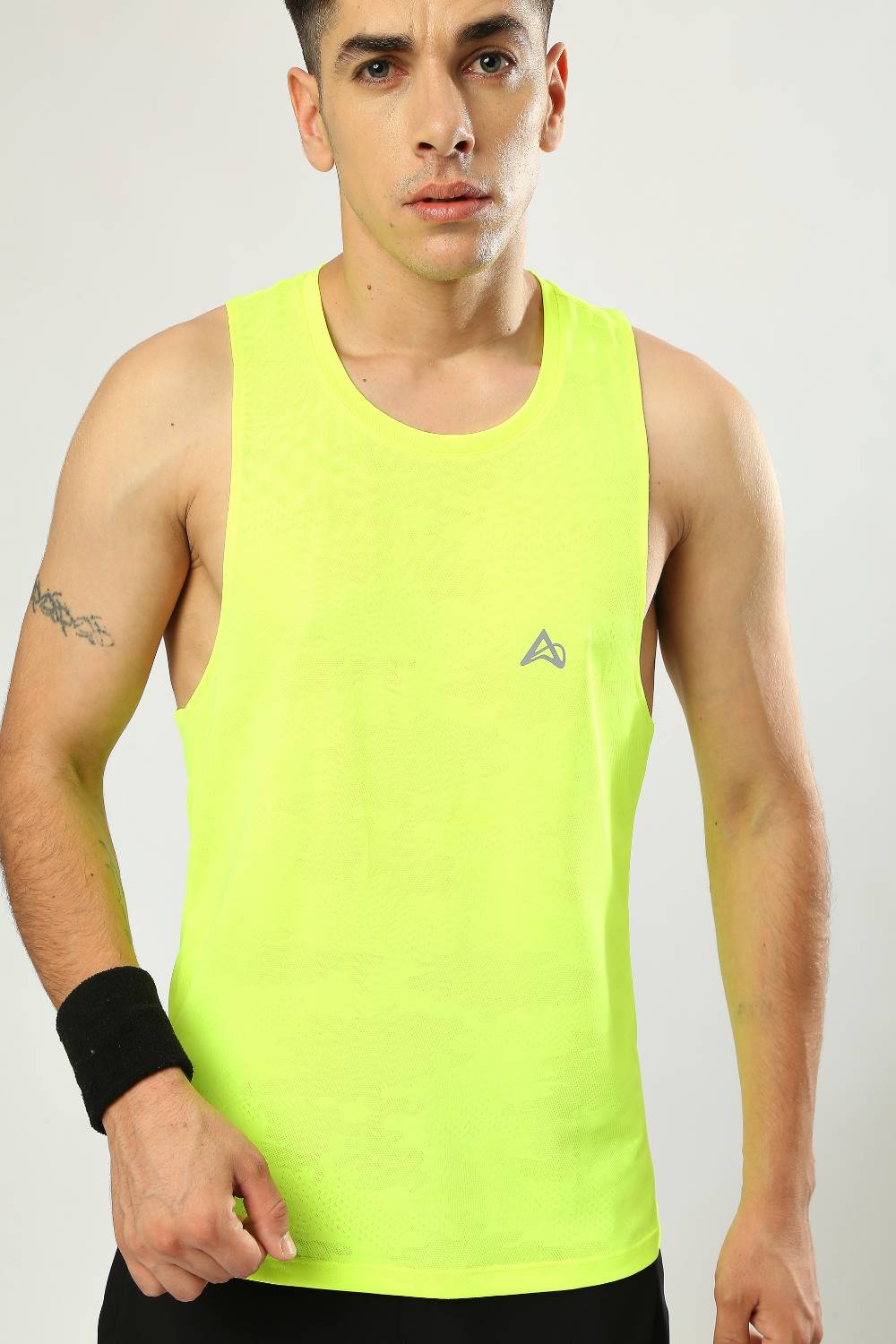 buy men's lightweight running singlet #Color_Neon Yellow