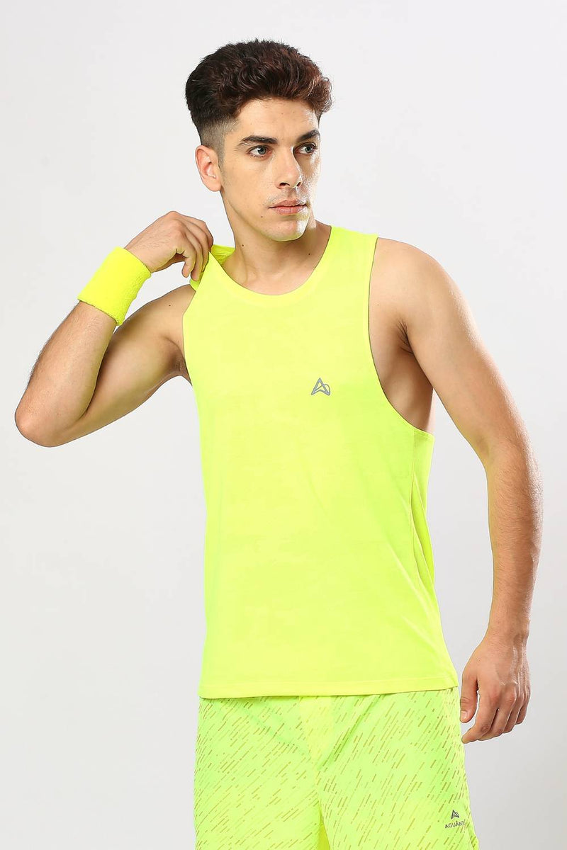 buy men's lightweight running singlet #Color_Neon Yellow