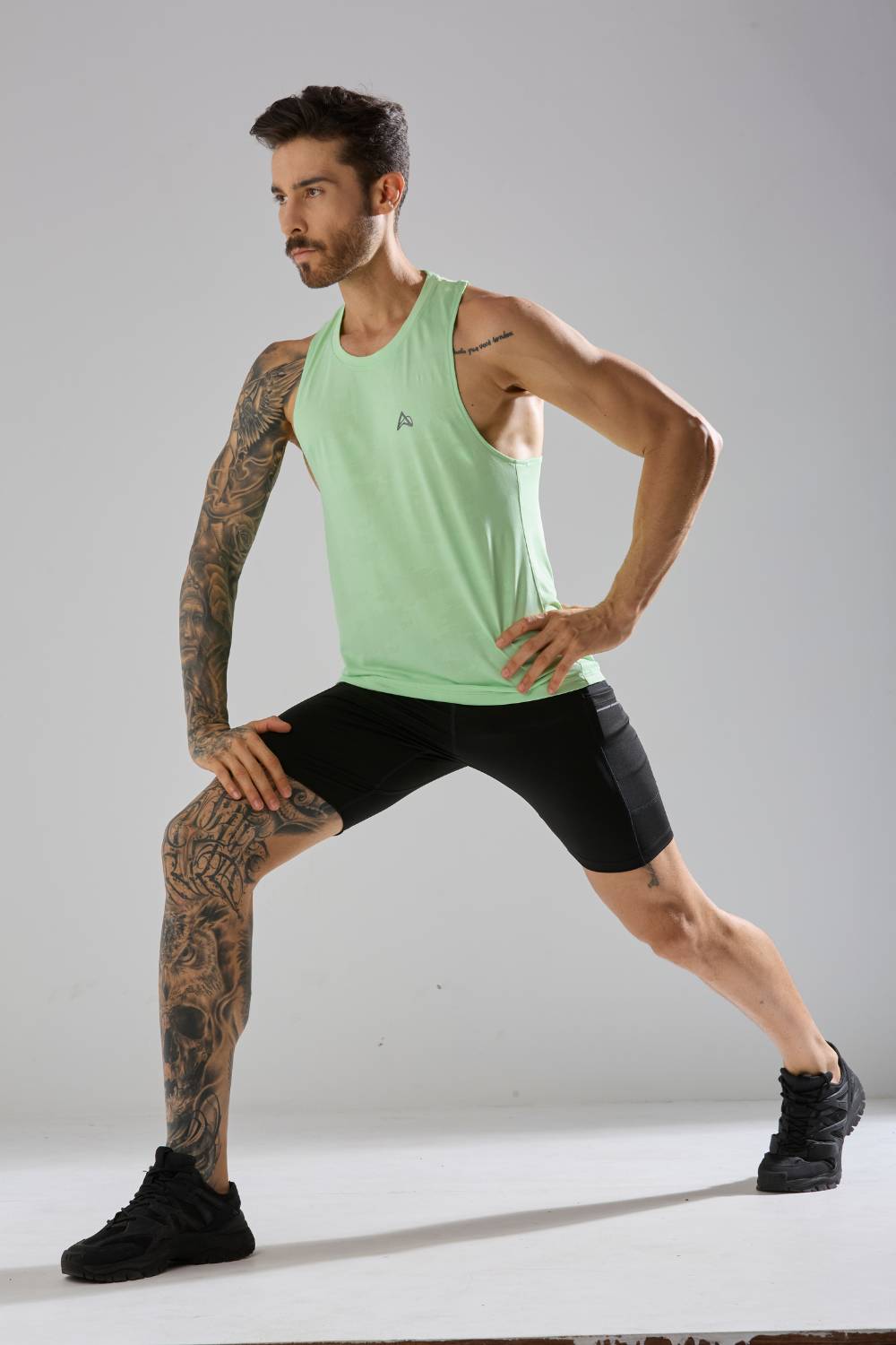 buy men's lightweight running singlet #Color_Summer Green