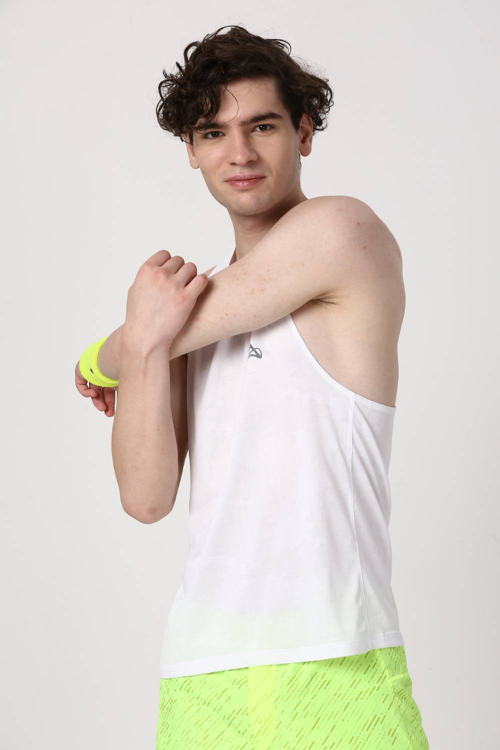 buy men's lightweight running singlet #Color_White