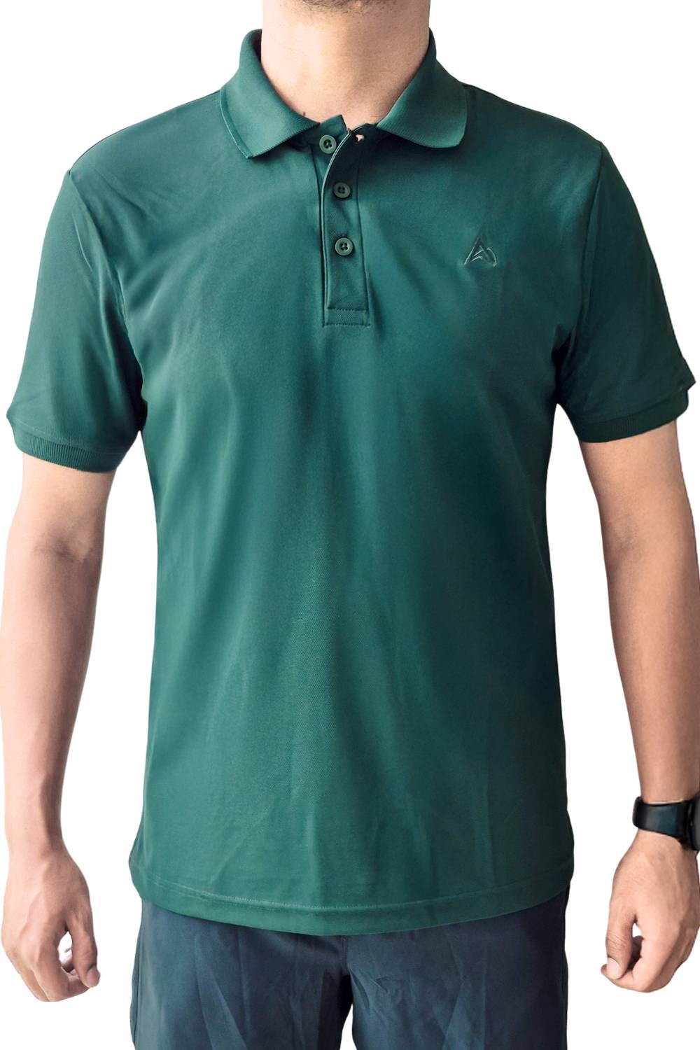 buy men polo t-shirt green colour #Color_Pesto