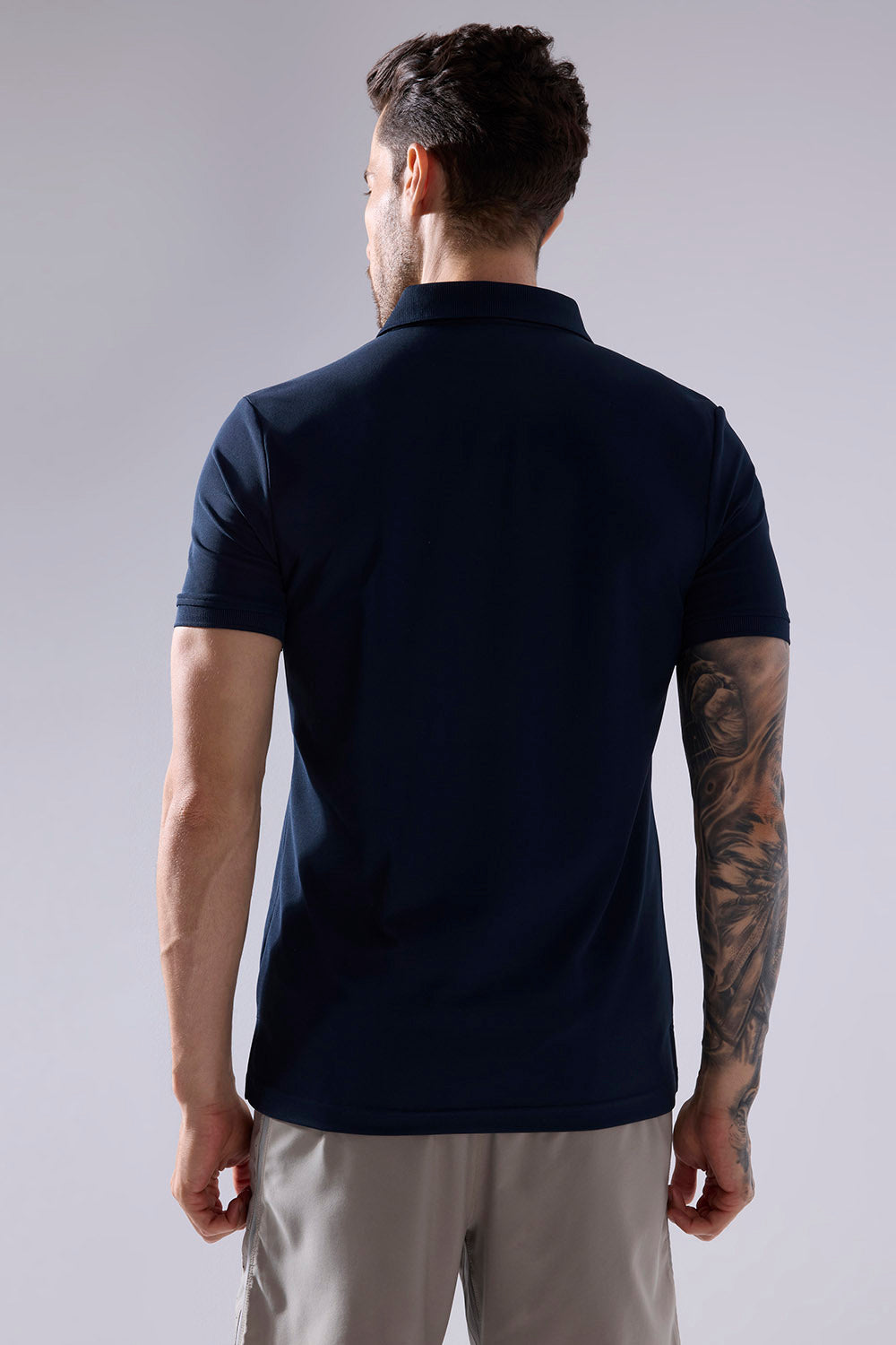 buy men polo t-shirt in navy colour #Color_Navy
