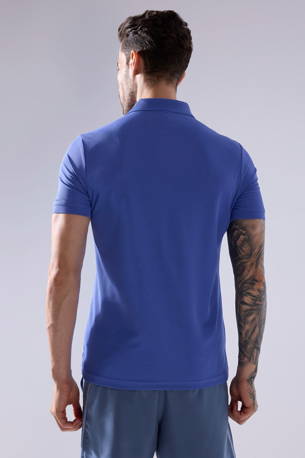 buy men polo t-shirt in blue colour #Color_Sapphire