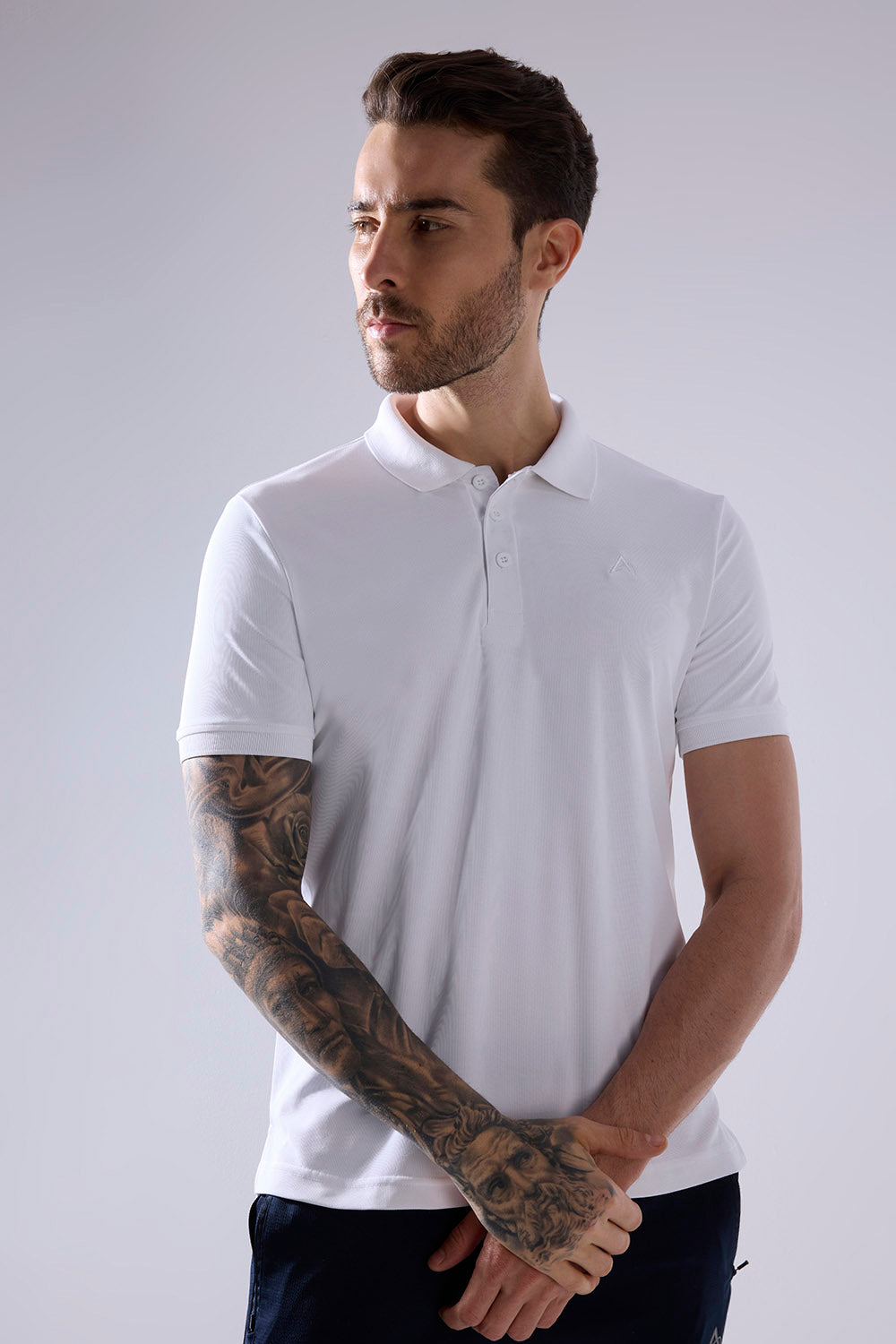 buy men polo t-shirt in navy colour #Color_White