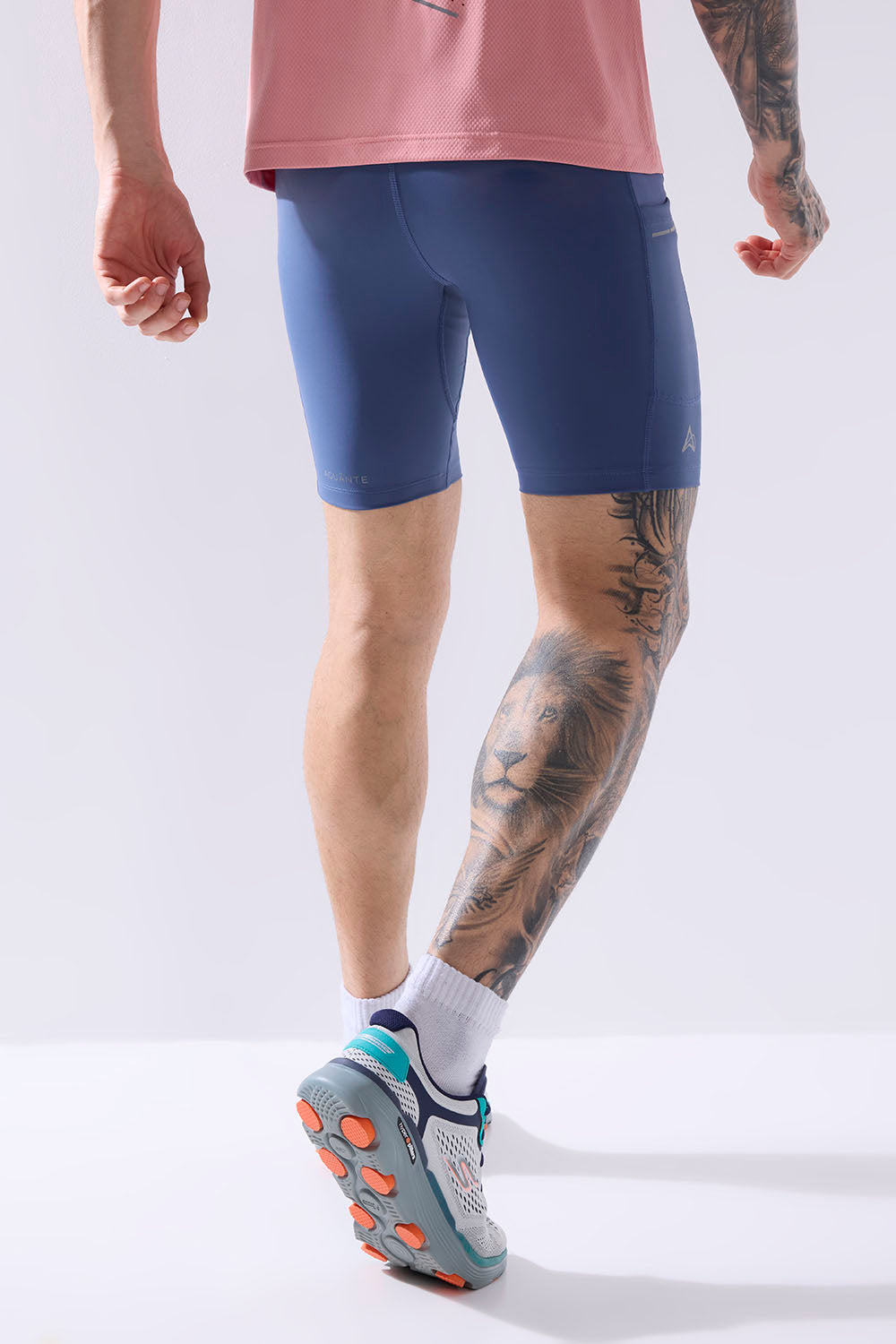 men running half tight with inner lining and multiple pockets #Color_Moonlight