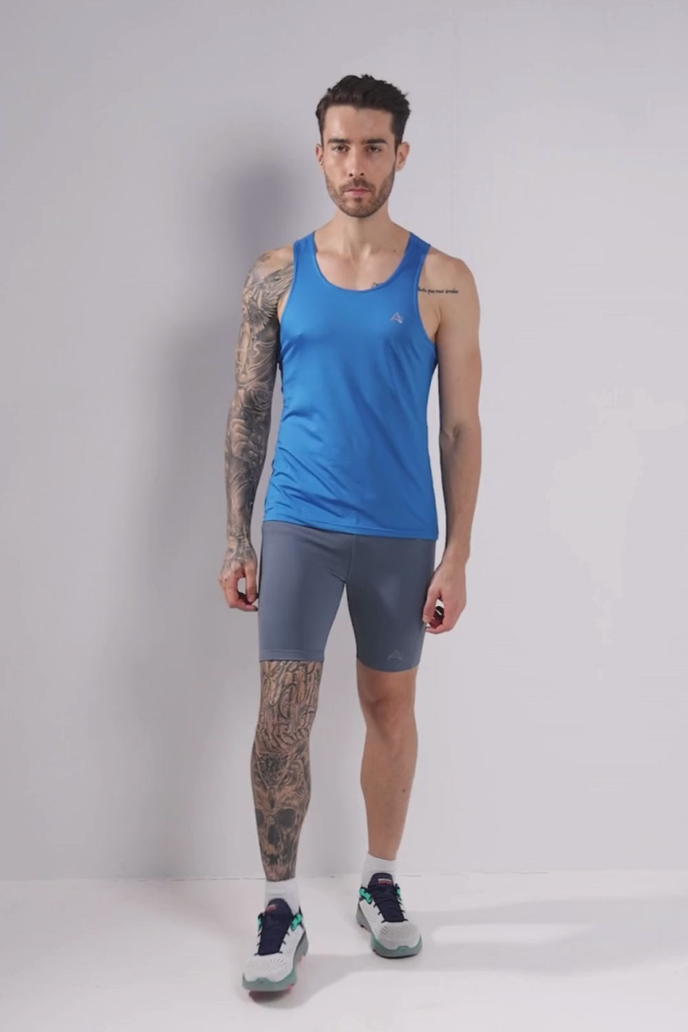 buy comfortable running half tights for long run online #Color_Stormy Weather