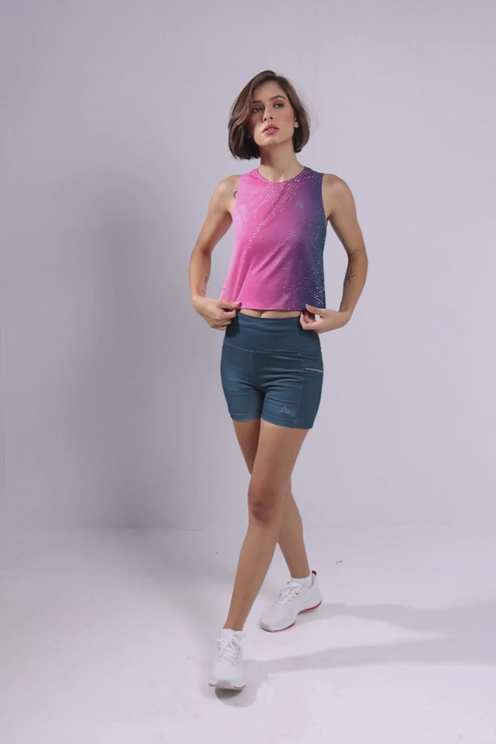 buy women printed running singlet top online #Color_Eclipse Pr