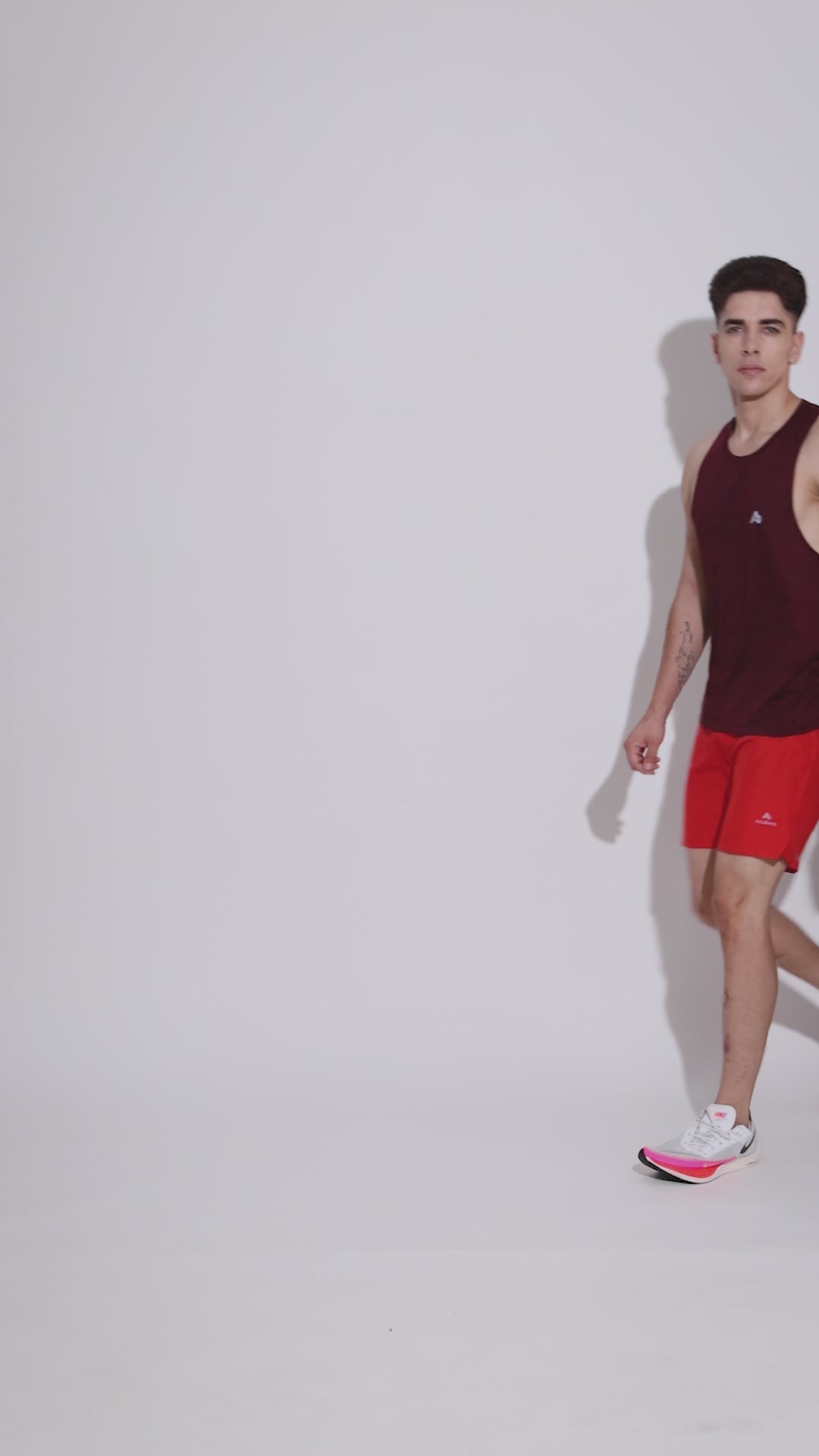 buy men's lightweight running singlet #Color_Maroon
