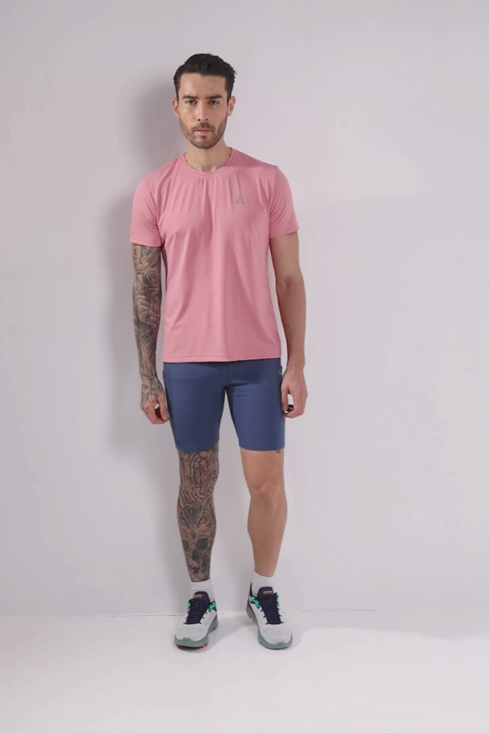 mens gym shorts with liner #Color_Moonlight